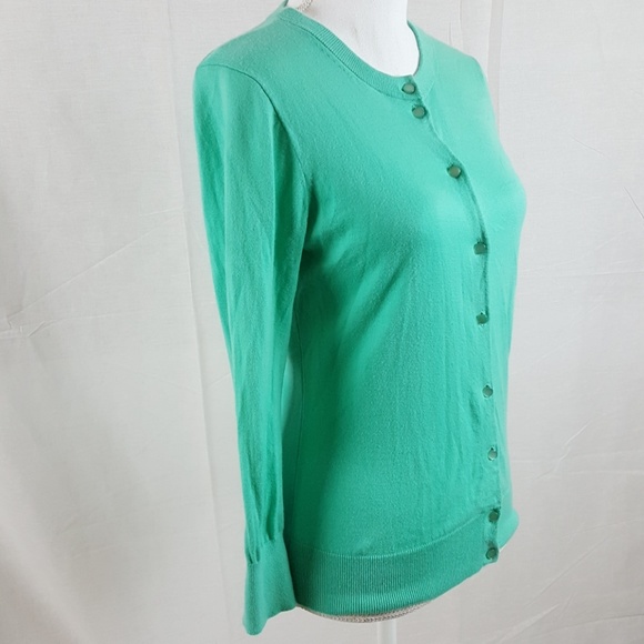 J.CREW WOMEN'S CARDIGAN LONG SLEEVE SEA GREEN J.CREW WOMEN'S CARDIGAN LONG SLEEVE SEA GREEN
